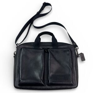 COACH Rider Briefcase Crossbody Bag Mens Signature Leather Laptop Office Travel